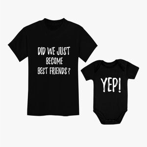 Black Matching T-Shirt and Onesie Set